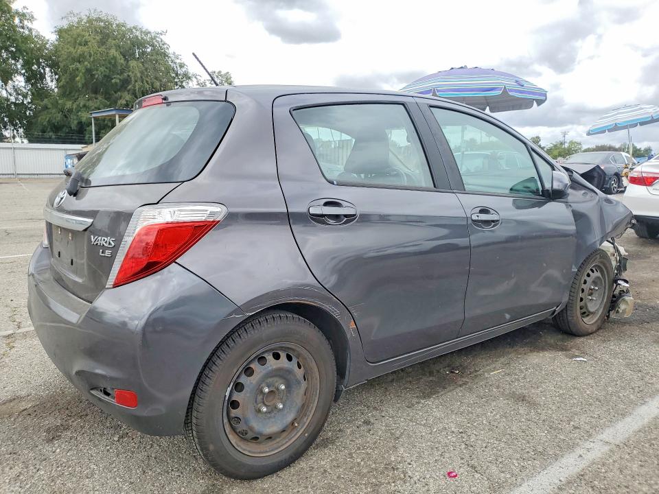 2014 Toyota Yaris VIN VNKKTUD32EA009822 COPART salvage auction — FRONT END, Ca - Salvage Certificate, sold $1,250 on 2026-07-02 (photo 3)