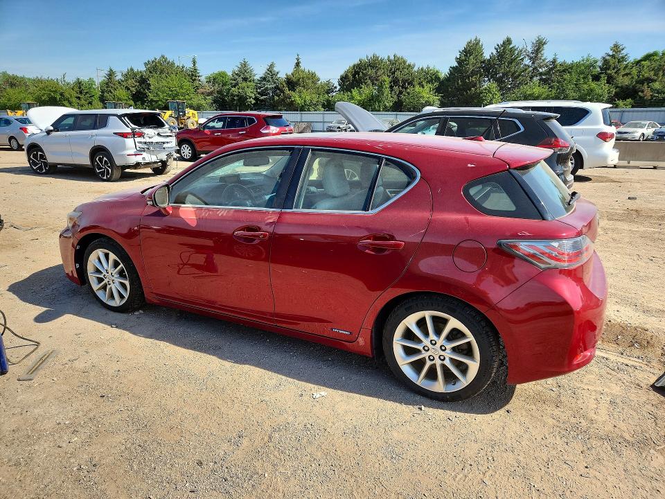 2012 Lexus Ct VIN JTHKD5BH2C2082480 COPART salvage auction — VANDALISM, IL - SALVAGE CERTIFICATE, sold $4,100 on 2026-07-09 (photo 2)