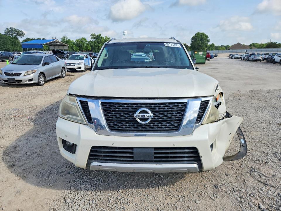 2017 Nissan Armada VIN JN8AY2NF2H9301080 COPART salvage auction — FRONT END, Ms - Cert Of Title-Salvaged, sold $2,400 on 2026-07-31 (photo 5)