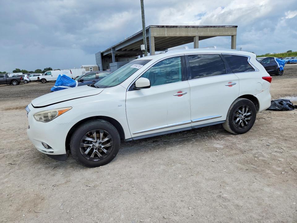 2014 Infiniti VIN 5N1AL0MN5EC507883 COPART salvage auction — SIDE, Fl - Certificate Of Title (P), sold $575 on 2026-07-09 (photo 1)