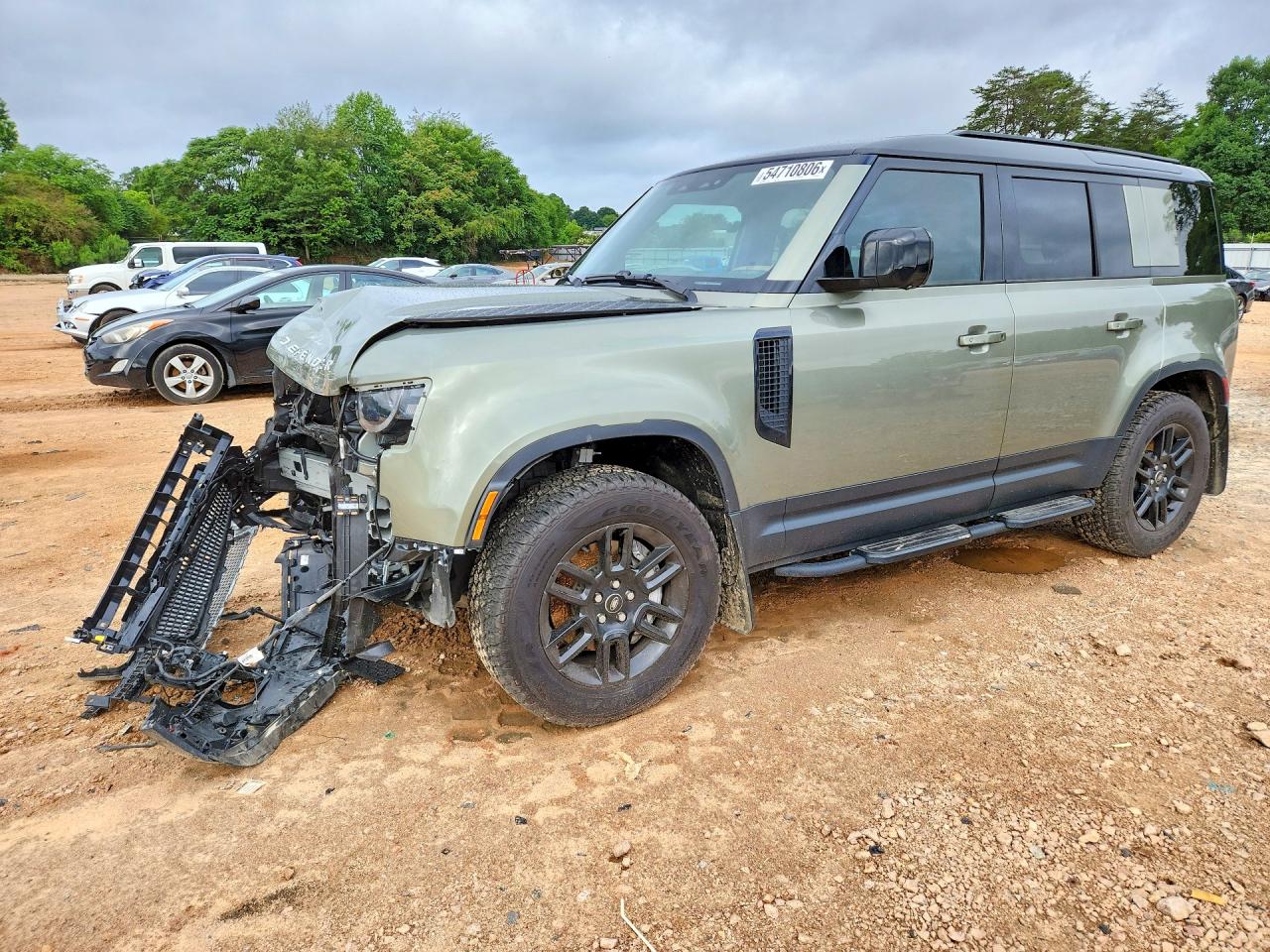 2025 Land Rover Defender VIN SALEJ7EX1S2404054 COPART salvage auction — Front End, NC - SALVAGE CERTIFICATE OF TITLE, sold $32,250 on 2026-07-06 (photo 1)