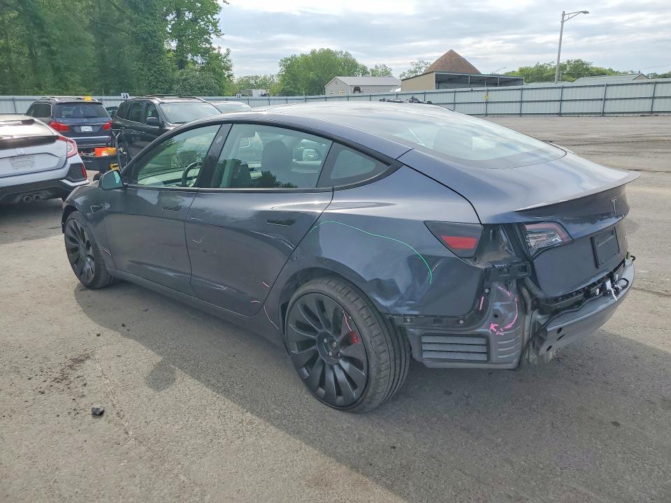 2022 Tesla Model 3 VIN 5YJ3E1EC2NF266314 COPART salvage auction — FRONT END, Nj - Cert Of Title-Salvage, sold $6,300 on 2026-07-21 (photo 2)