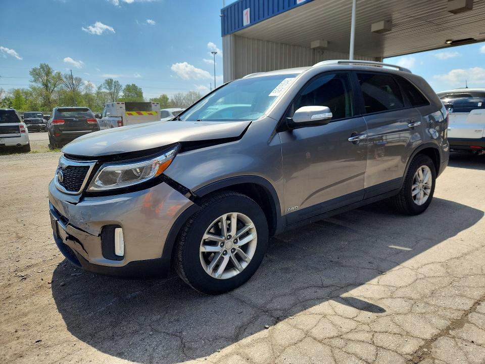 2015 Kia Sorento VIN 5XYKTDA65FG617214 COPART salvage auction — FRONT END, In - Certificate Of Title, sold $1,000 on 2026-07-13 (photo 1)