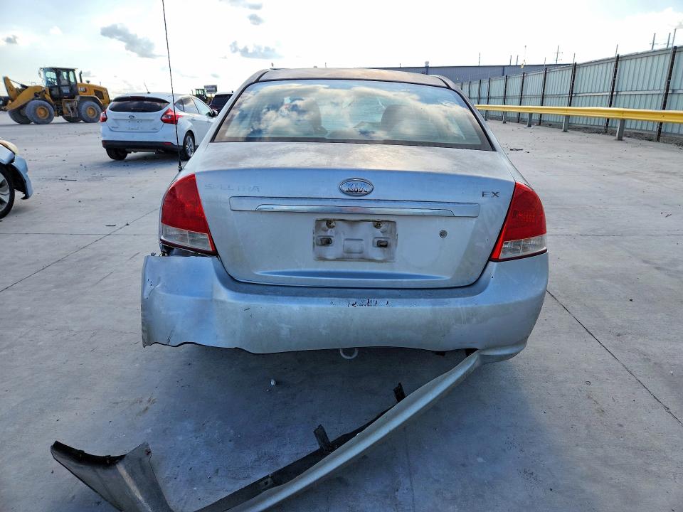 2007 Kia Spectra VIN KNAFE121575384651 COPART salvage auction — FRONT END, Tx - Salvage Vehicle Title, sold $250 on 2026-07-07 (photo 6)
