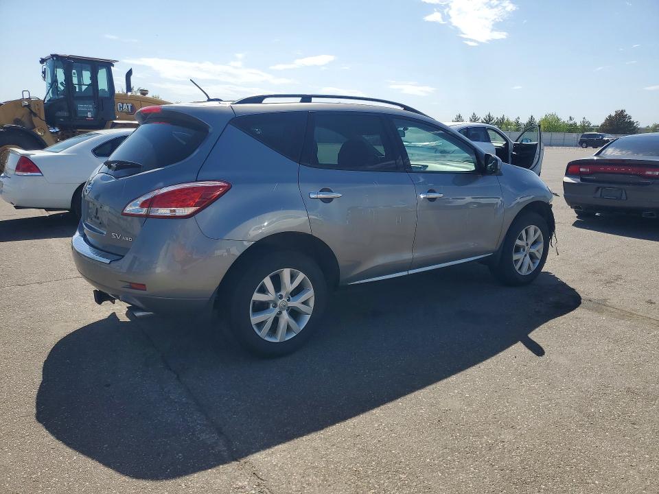 2011 Nissan Murano VIN JN8AZ1MW2BW179936 COPART salvage auction — FRONT END, Mn - Cert Of Title-Salvage, sold $225 on 2026-07-28 (photo 3)