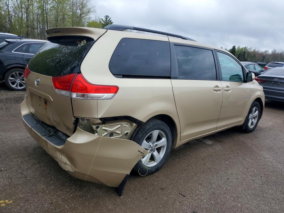 2011 Toyota Sienna VIN 5TDKA3DC8BS005118 COPART salvage auction — REAR END, ON - PERMIT SALVAGE, sold $2,350 on 2026-07-23 (photo 3)
