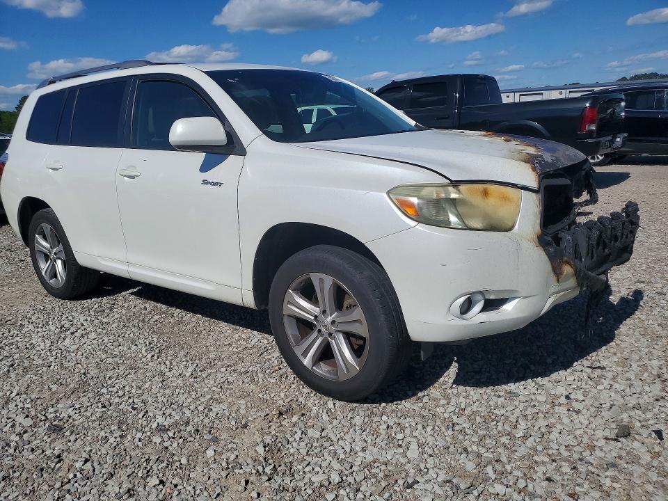 2008 Toyota Highlander VIN JTEDS43A182057262 COPART salvage auction — BURN, Ar - Cert Of Title-Salvage, sold $900 on 2026-07-08 (photo 4)