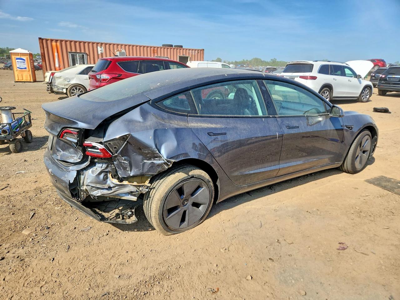 2023 Tesla Model 3 VIN 5YJ3E1EB2PF392991 COPART salvage auction — Rear End, IL - SALVAGE CERTIFICATE, sold $9,100 on 2026-07-09 (photo 3)
