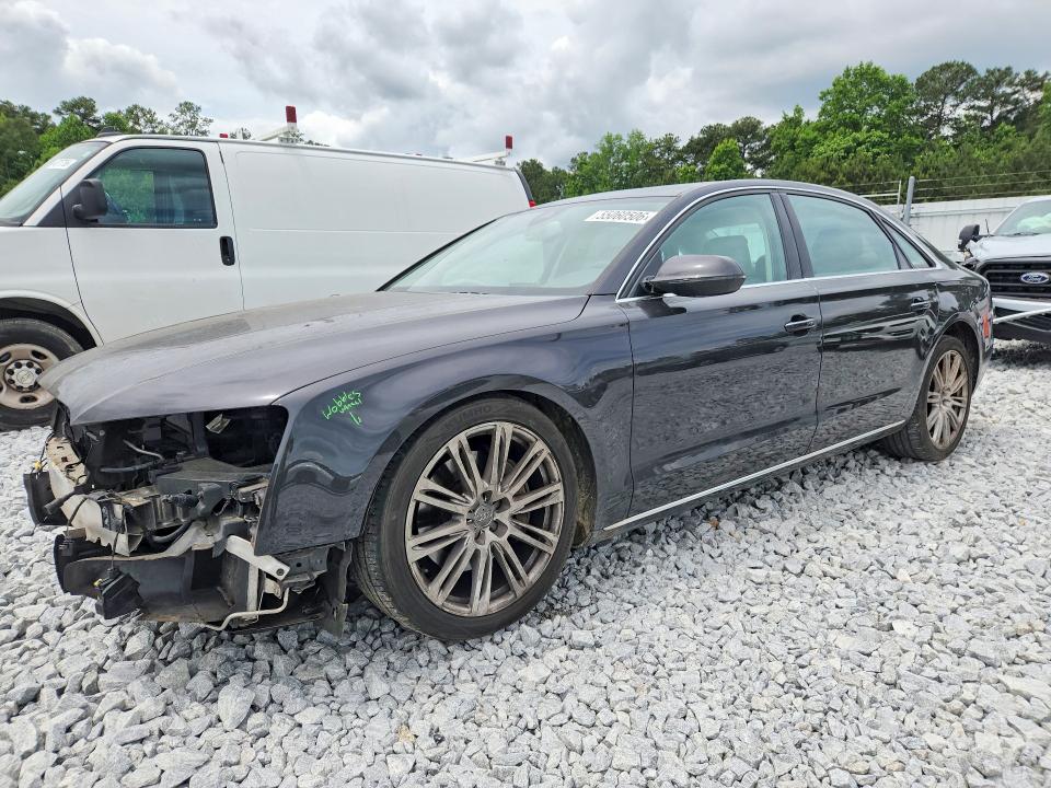 2014 Audi A8 VIN WAURGAFD5EN002384 COPART salvage auction — FRONT END, Ga - Cert Of Title-Salvage, sold $1,950 on 2026-07-16 (photo 1)