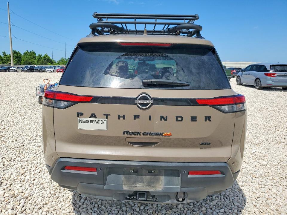 2023 Nissan Pathfinder VIN 5N1DR3BD3PC249423 COPART salvage auction — FRONT END, Tx - Salvage Vehicle Title, sold $5,500 on 2026-07-09 (photo 6)