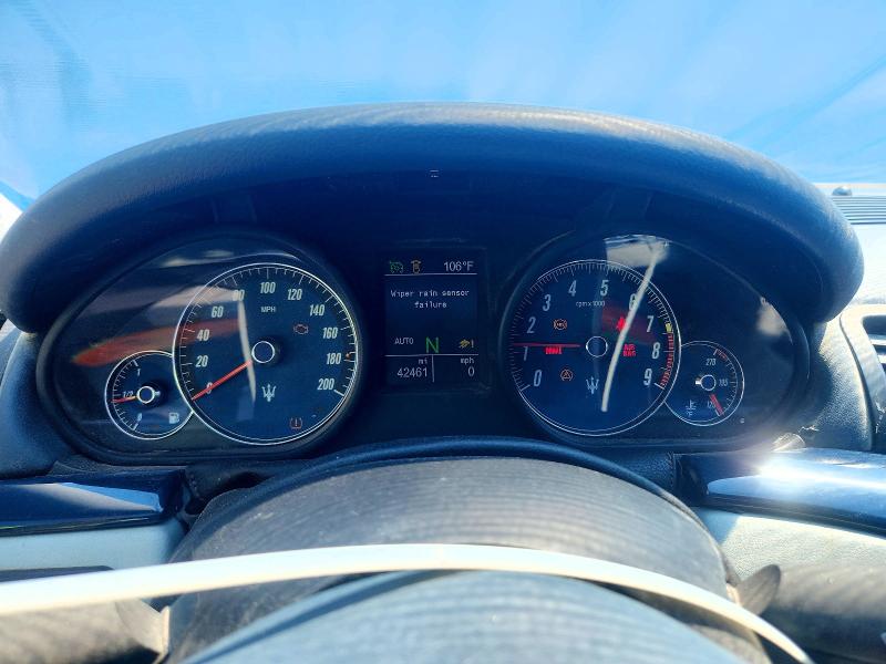 2009 Maserati Granturismo VIN ZAMHL45A990047989 COPART salvage auction — FRONT END, Nv - Certificate Of Title (P), sold $6,000 on 2026-07-08 (photo 9)