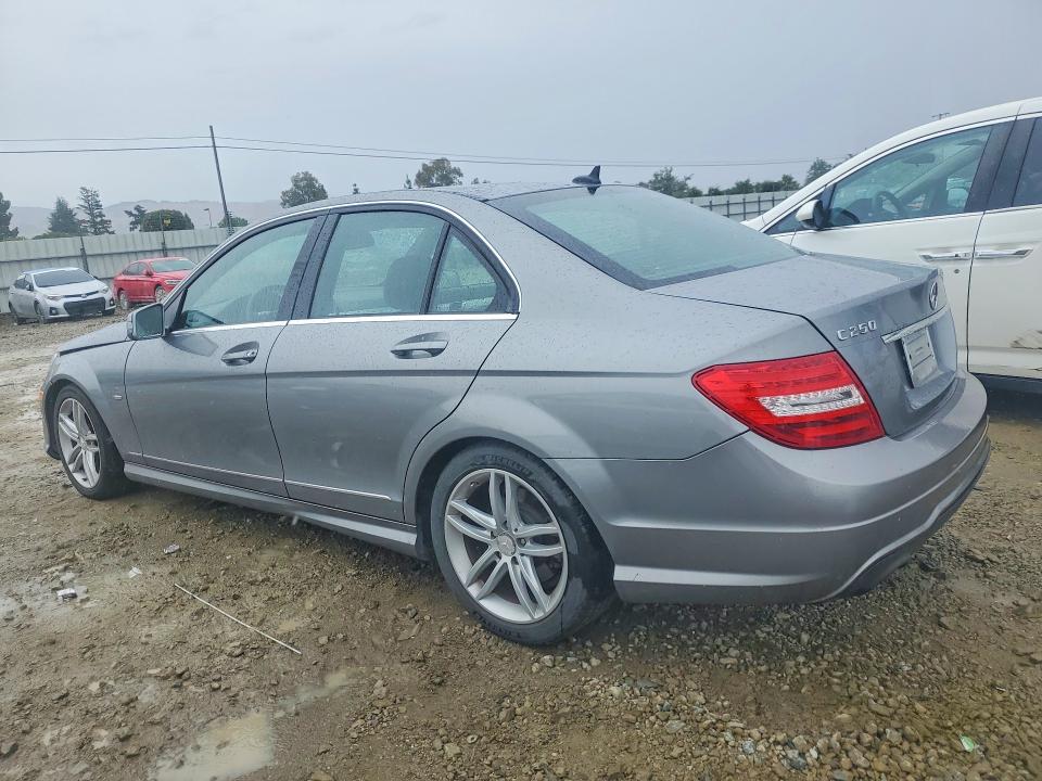 2012 Mercedes-benz C class VIN WDDGF4HB3CA640704 COPART salvage auction — FRONT END, Ca - Salvage Certificate, sold $1,550 on 2026-07-07 (photo 2)