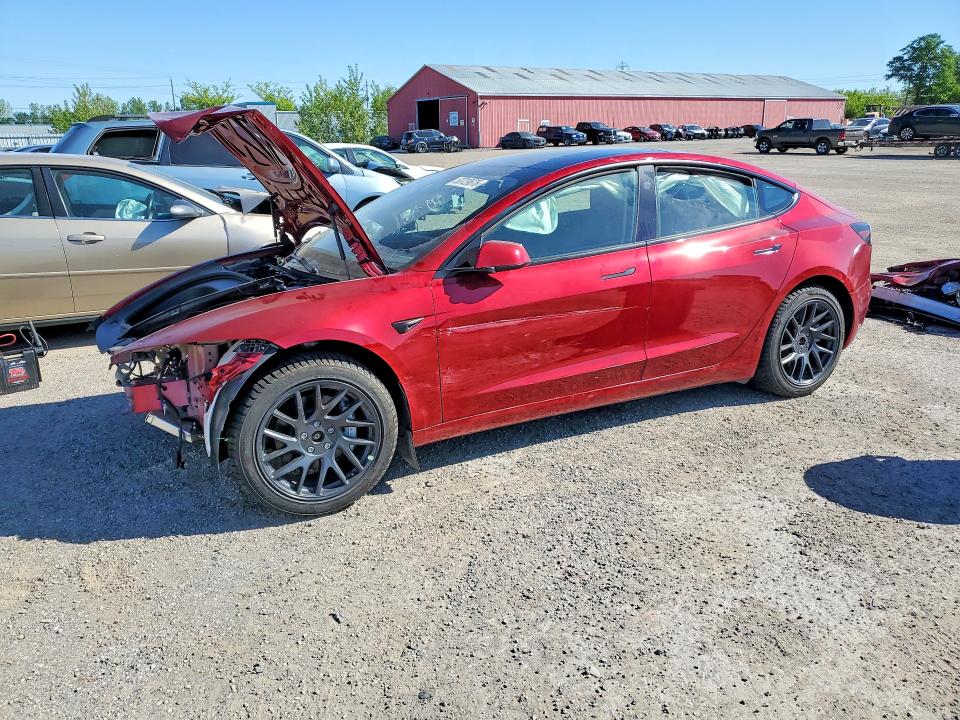 2025 Tesla Model 3 VIN 5YJ3E1EB7SF952531 COPART salvage auction — FRONT END, On - Permit Salvage, sold $13,100 on 2026-07-09 (photo 1)