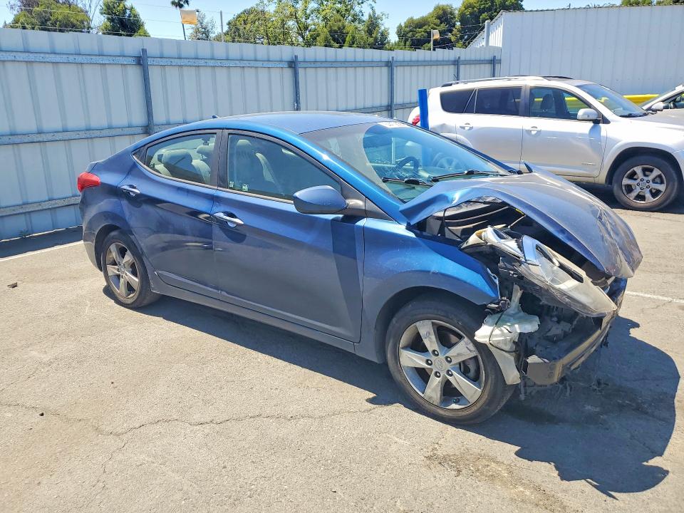 2013 Hyundai Elantra VIN KMHDH4AE1DU010882 COPART salvage auction — FRONT END, Ca - Salvage Certificate, sold $225 on 2026-07-06 (photo 4)