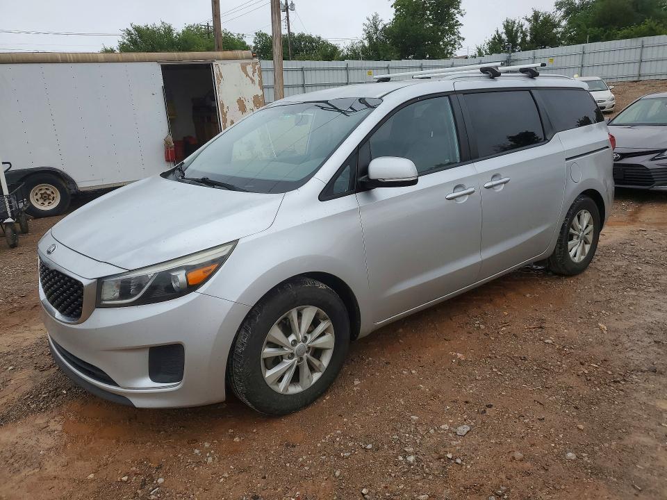 2016 Kia SEDONA VIN KNDMB5C16G6163238 COPART salvage auction — FRONT END, Ok - Certificate Of Title, sold $850 on 2026-07-11 (photo 1)