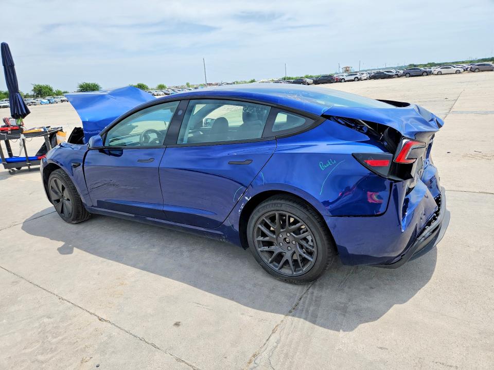 2025 Tesla Model 3 VIN 5YJ3E1EAXSF961148 COPART salvage auction — FRONT END, GA - CERT OF TITLE-SALVAGE, sold $6,500 on 2026-07-27 (photo 2)