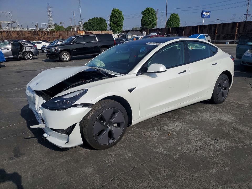 2023 Tesla Model 3 VIN 5YJ3E1EAXPF479254 COPART salvage auction — FRONT END, Ca - Salvage Certificate, sold $5,200 on 2026-07-22 (photo 1)