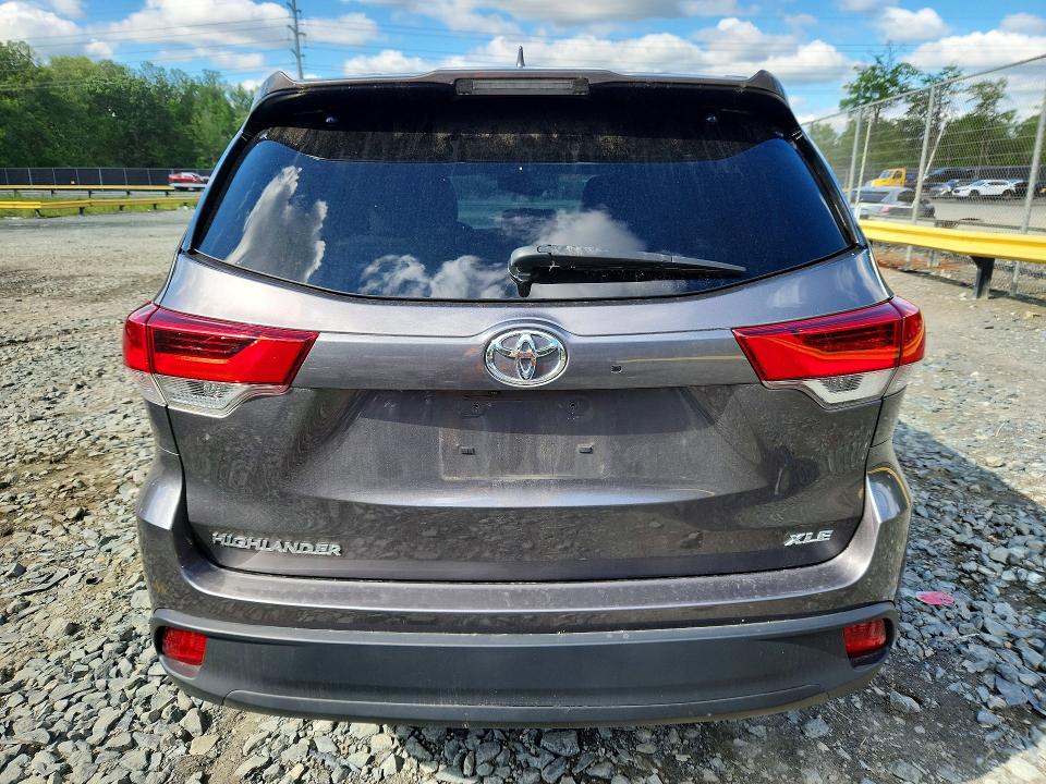 2019 Toyota Highlander VIN 5TDKZRFH5KS324044 COPART salvage auction — FRONT END, Md - Cert Of Salvage > 75% Damage, sold $6,100 on 2026-07-28 (photo 6)