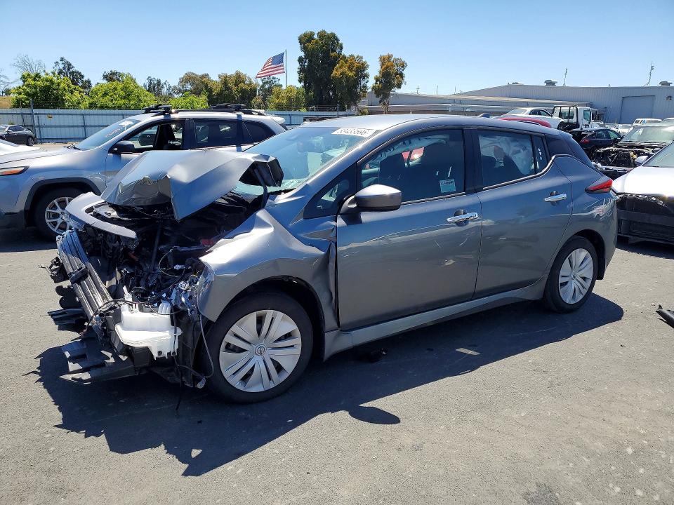 2025 Nissan Leaf VIN 1N4AZ1BV2SC550655 COPART salvage auction — FRONT END, Ca - Salvage Certificate, sold $825 on 2026-07-08 (photo 1)