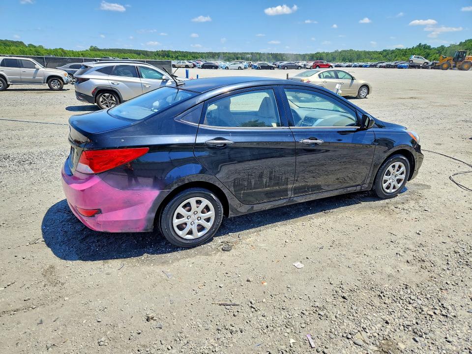 2014 Hyundai Accent VIN KMHCT4AE0EU767039 COPART salvage auction — UNDERCARRIAGE, Sc - Cert Of Title-Salvage, sold $725 on 2026-07-20 (photo 3)