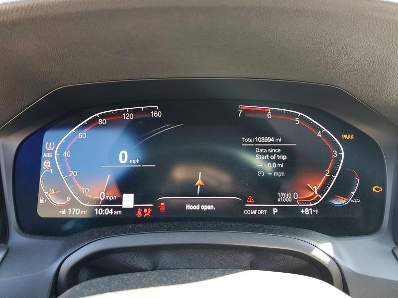 2020 BMW 3er VIN 3MW5R1J09L8B24890 COPART salvage auction — FRONT END, Salvage Title, sold $7,900 on 2026-07-09 (photo 9)