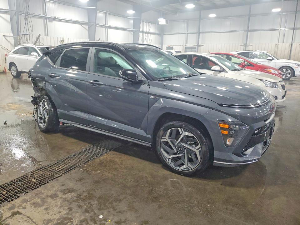 2024 Hyundai Kona VIN KM8HACA39RU101792 COPART salvage auction — REAR END, Ar - Cert Of Title-Salvage, sold $5,600 on 2026-07-28 (photo 4)