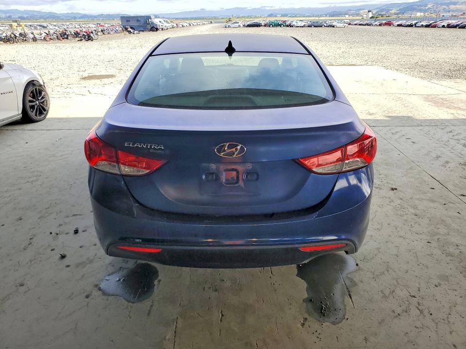 2013 Hyundai Elantra VIN KMHDH6AE6DU001073 COPART salvage auction — VANDALISM, CA - SALVAGE CERTIFICATE, sold $500 on 2026-07-02 (photo 6)