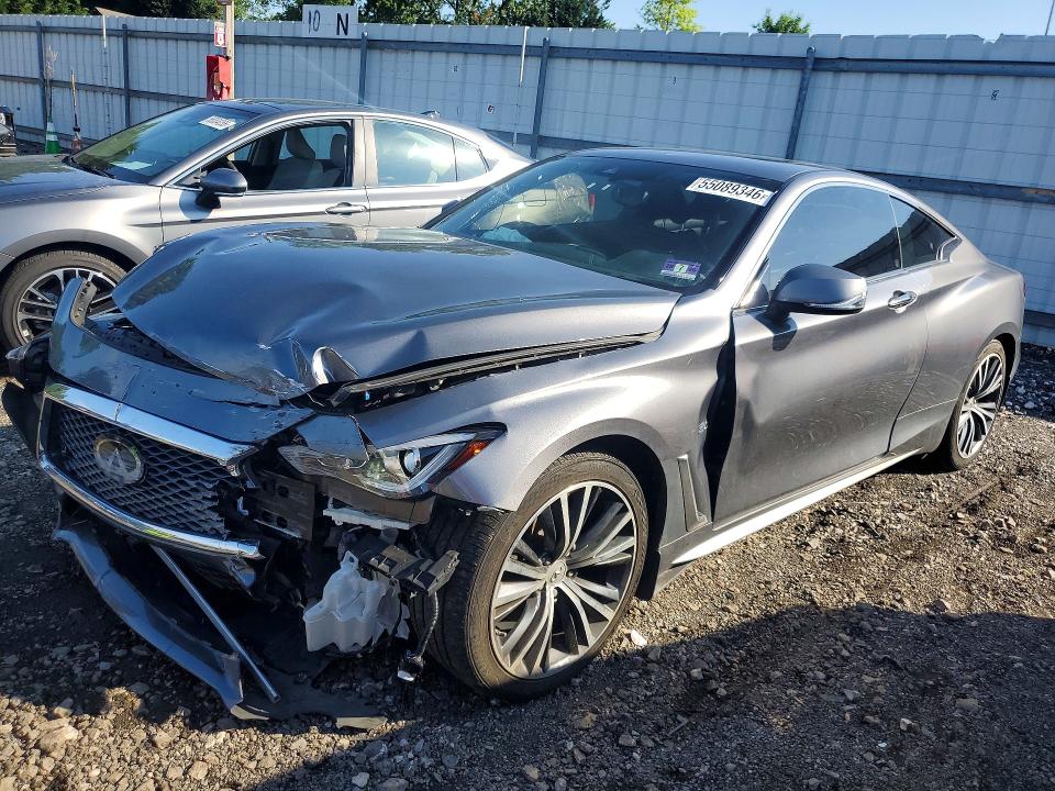 2019 Infiniti Q60 VIN JN1EV7EL9KM291244 COPART salvage auction — FRONT END, Md - Cert Of Salvage > 75% Damage, sold $2,550 on 2026-07-27 (photo 1)