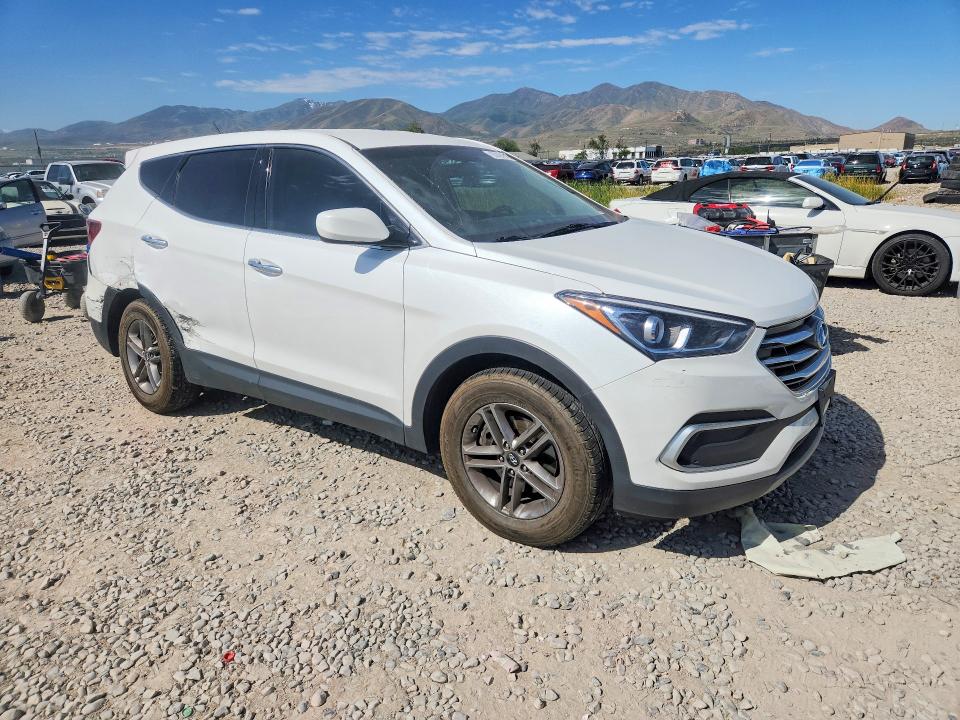 2018 Hyundai Santa fe VIN 5XYZT3LB8JG572281 COPART salvage auction — SIDE, Ut - Salvage Certificate, sold $3,150 on 2026-07-31 (photo 4)