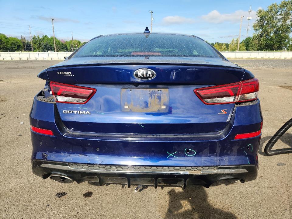 2019 Kia Optima VIN 5XXGT4L38KG322129 COPART salvage auction — REAR END, Or - Salvage Title Certificate, sold $2,700 on 2026-07-13 (photo 6)