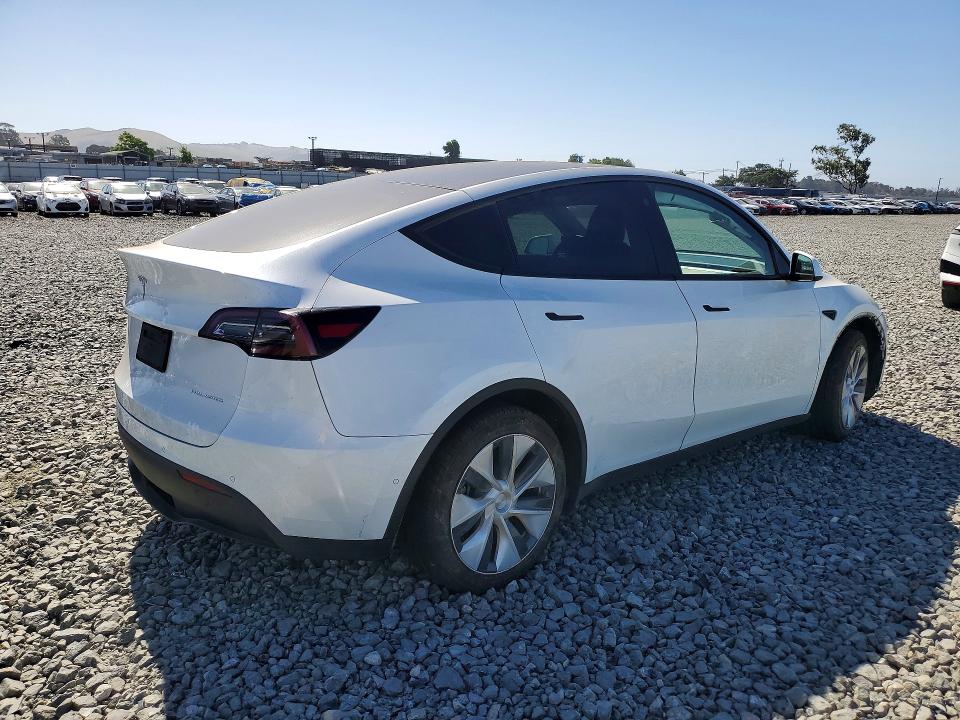 2022 Tesla Model y VIN 7SAYGDEE9NF356338 COPART salvage auction — FRONT END, Ca - Salvage Certificate, sold $13,400 on 2026-07-27 (photo 3)