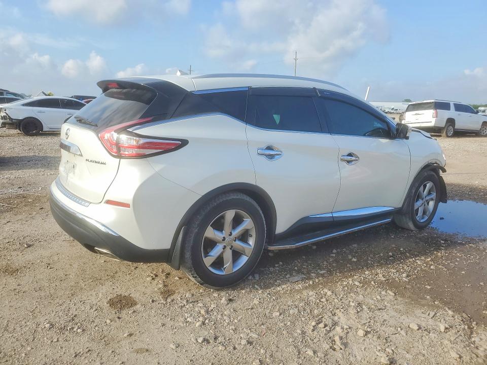 2015 Nissan Murano VIN 5N1AZ2MG4FN229124 COPART salvage auction — FRONT END, Tx - Salvage Vehicle Title, sold $1,550 on 2026-07-02 (photo 3)