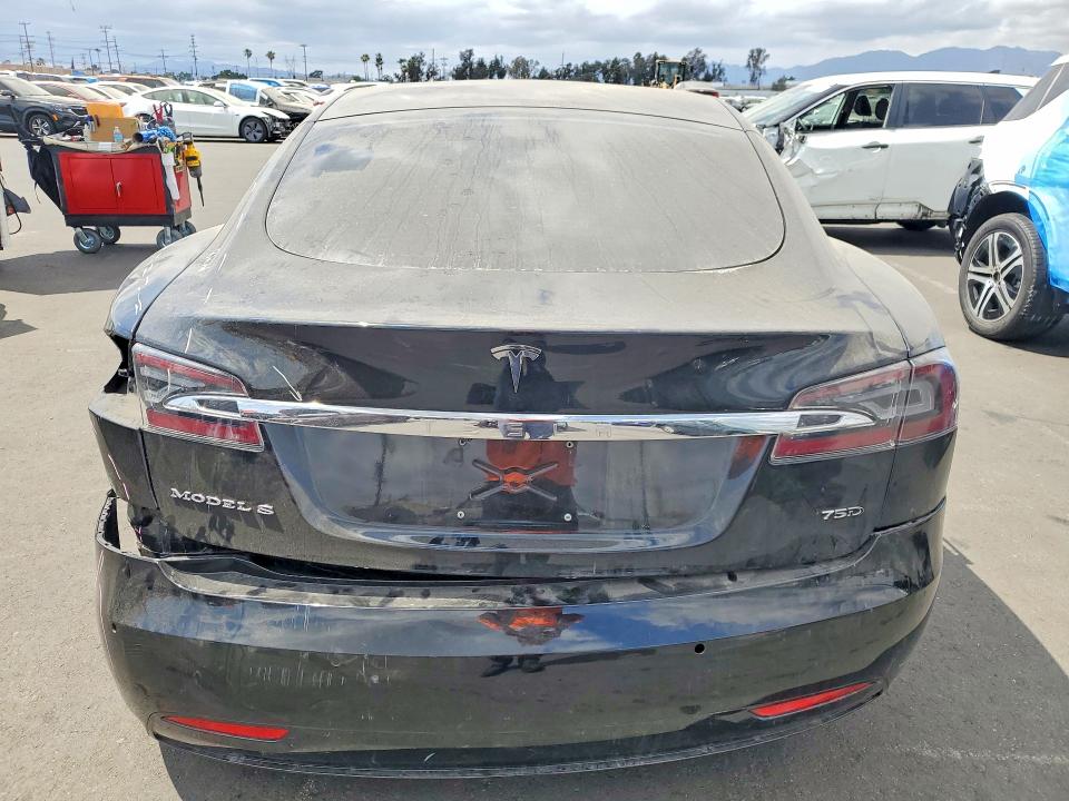 2018 Tesla Model s VIN 5YJSA1E23JF276987 COPART salvage auction — REAR END, Ca - Salvage Certificate, sold $6,300 on 2026-07-08 (photo 6)