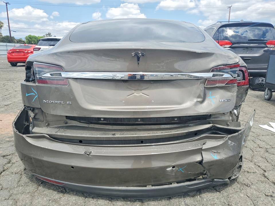 2016 Tesla Model s VIN 5YJSA1E20GF123881 COPART salvage auction — FRONT END, Ca - Salvage Certificate (P), sold $1,350 on 2026-07-02 (photo 6)