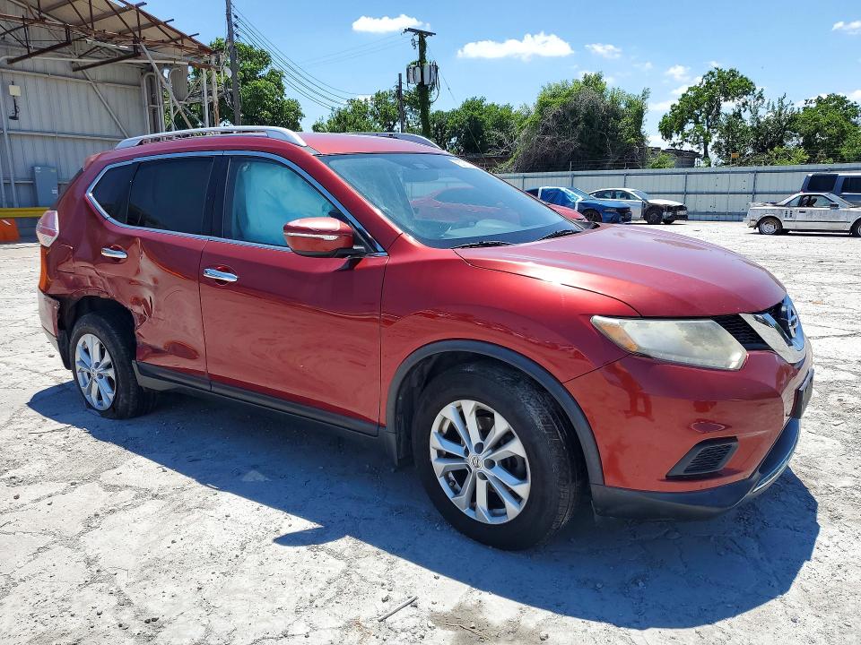 2015 Nissan Rogue VIN KNMAT2MT2FP575860 COPART salvage auction — SIDE, Tx - Salvage Vehicle Title, sold $1,300 on 2026-07-21 (photo 4)