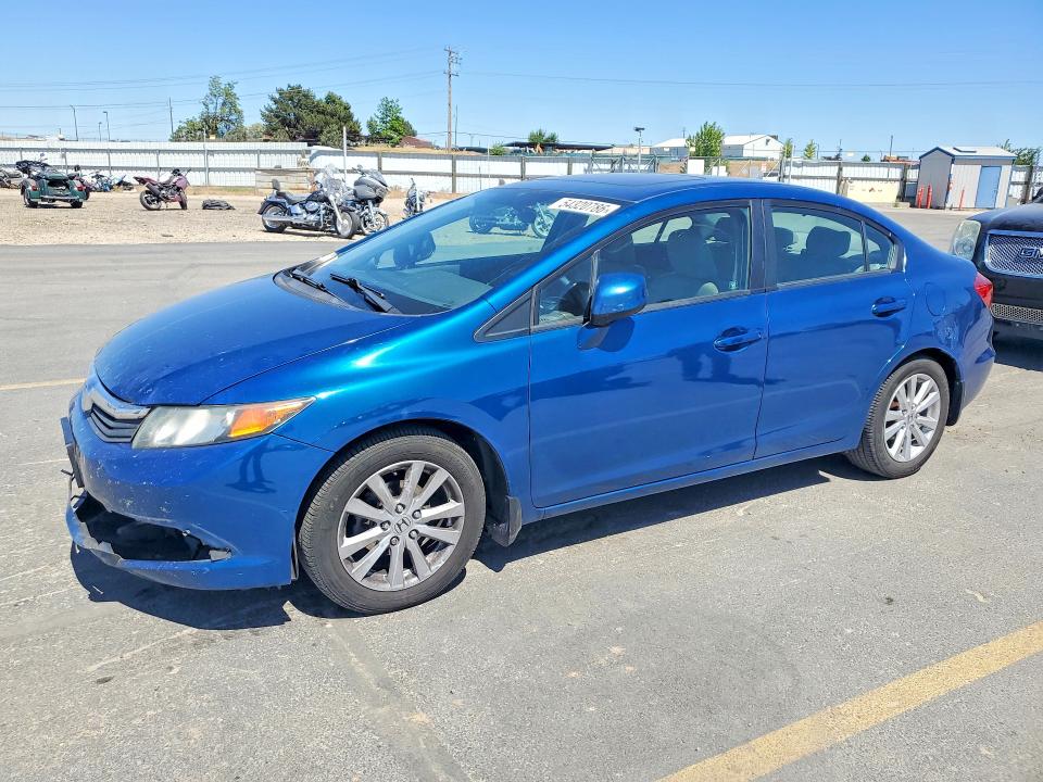 2012 Honda Civic VIN 2HGFB2F96CH549077 COPART salvage auction — FRONT END, Id - Salvage Certificate Of Title, sold $1,650 on 2026-07-02 (photo 1)