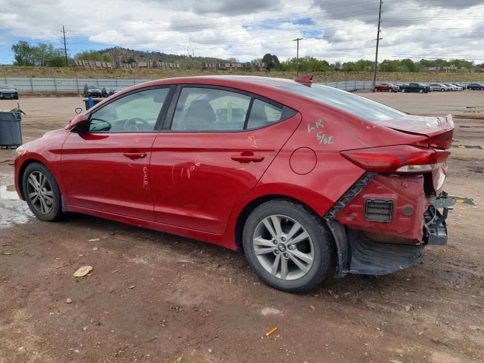 2017 Hyundai Elantra VIN KMHD84LF9HU431311 COPART salvage auction — REAR END, Co - Salvage Title, sold $450 on 2026-07-22 (photo 2)