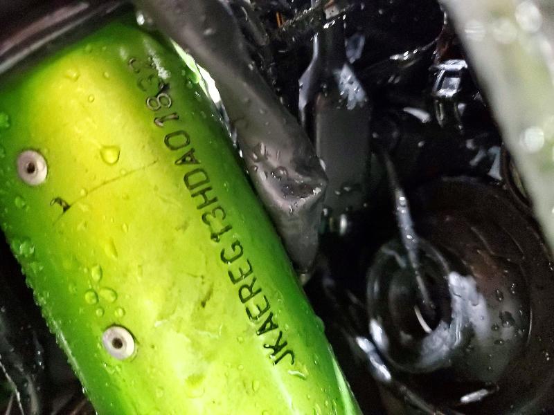 2017 Kawasaki Er VIN JKAEREG13HDA01832 COPART salvage auction — FRONT END, Salvage Title, sold $150 on 2026-07-23 (photo 9)