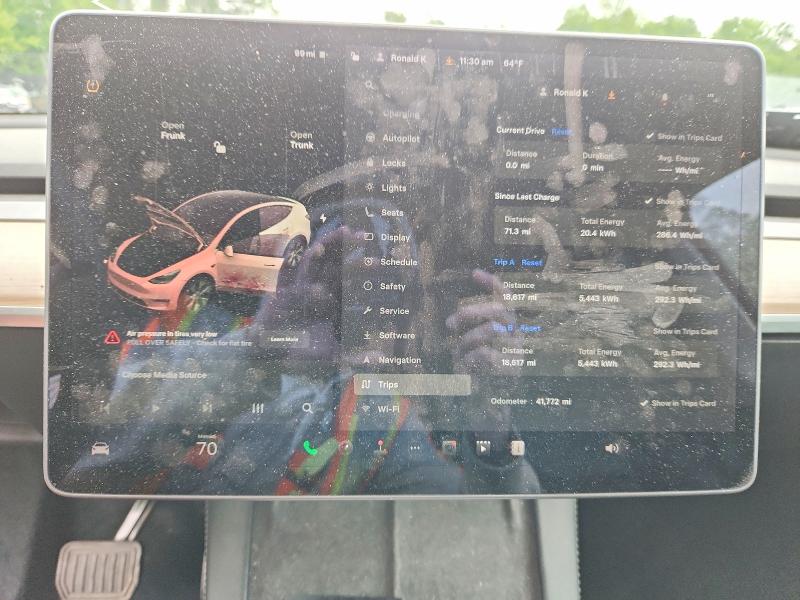 2021 Tesla Model y VIN 5YJYGDEE1MF248050 COPART salvage auction — SIDE, MD - CERT OF SALVAGE > 75% DAMAGE, sold $300 on 2026-07-31 (photo 9)