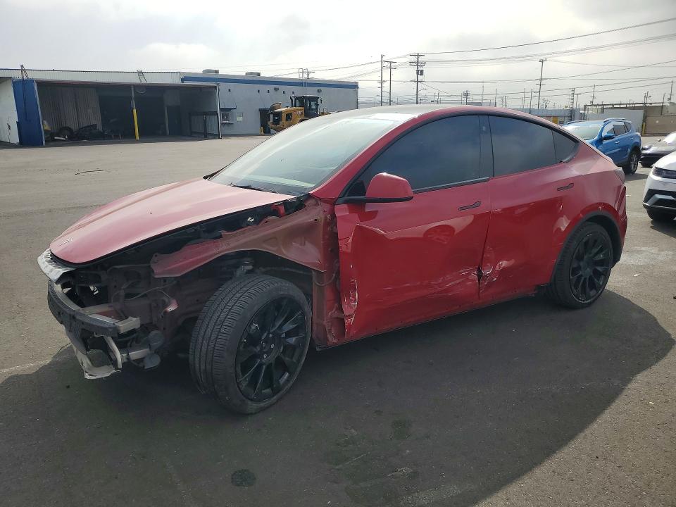 2021 Tesla VIN 5YJYGAEE3MF297300 COPART salvage auction — FRONT END, Ca - Salvage Certificate, sold $6,300 on 2026-07-20 (photo 1)