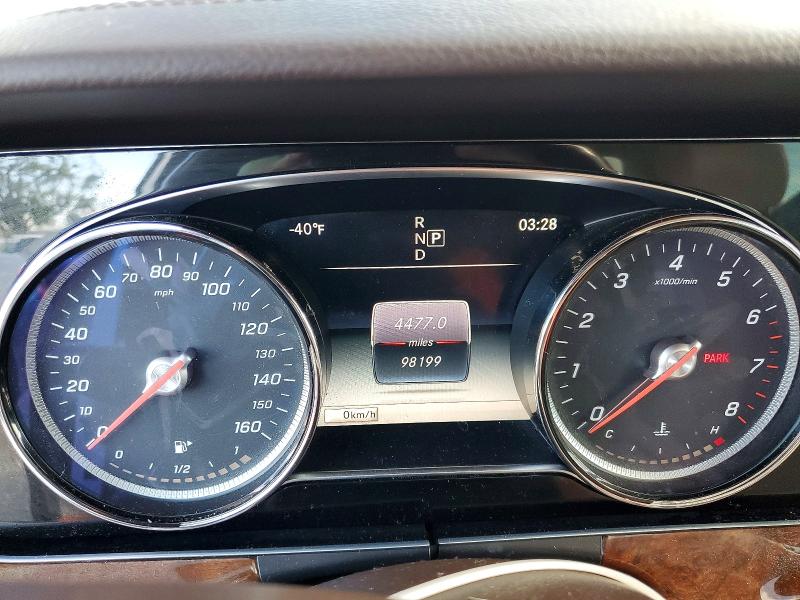 2018 Mercedes-benz E-klasse VIN WDDZF4JB0JA381377 COPART salvage auction — FRONT END, Salvage Title, sold $3,050 on 2026-08-18 (photo 9)