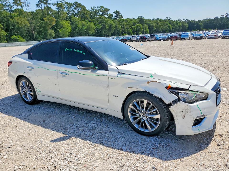 2018 Infiniti Q50 VIN JN1EV7AP5JM363256 COPART salvage auction — SIDE, TX - CERTIFICATE OF TITLE, sold $3,800 on 2026-07-17 (photo 4)