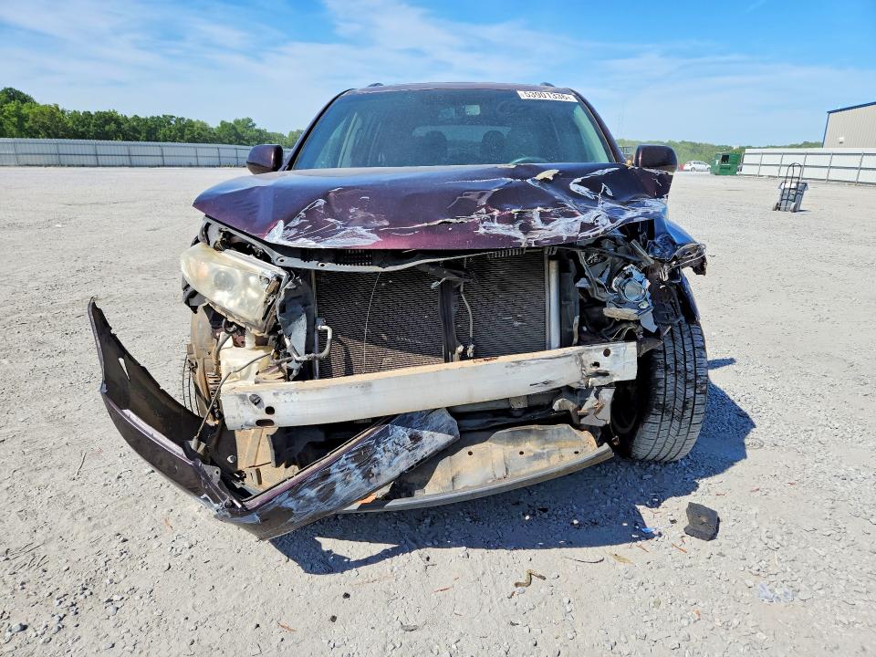 2012 Toyota Highlander VIN 5TDDK3EH9CS109070 COPART salvage auction — FRONT END, Nc - Salvage Certificate Of Title, sold $700 on 2026-07-29 (photo 5)