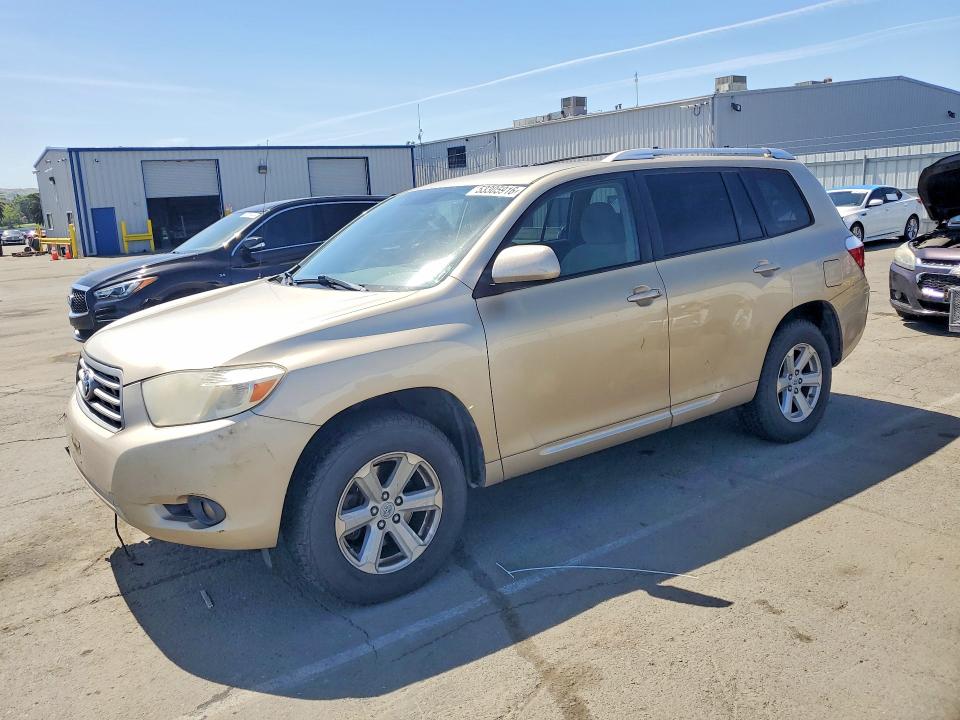2010 Toyota Highlander VIN 5TDBK3EH8AS011152 COPART salvage auction — FRONT END, CA - SALVAGE CERTIFICATE, sold $1,700 on 2026-07-17 (photo 1)