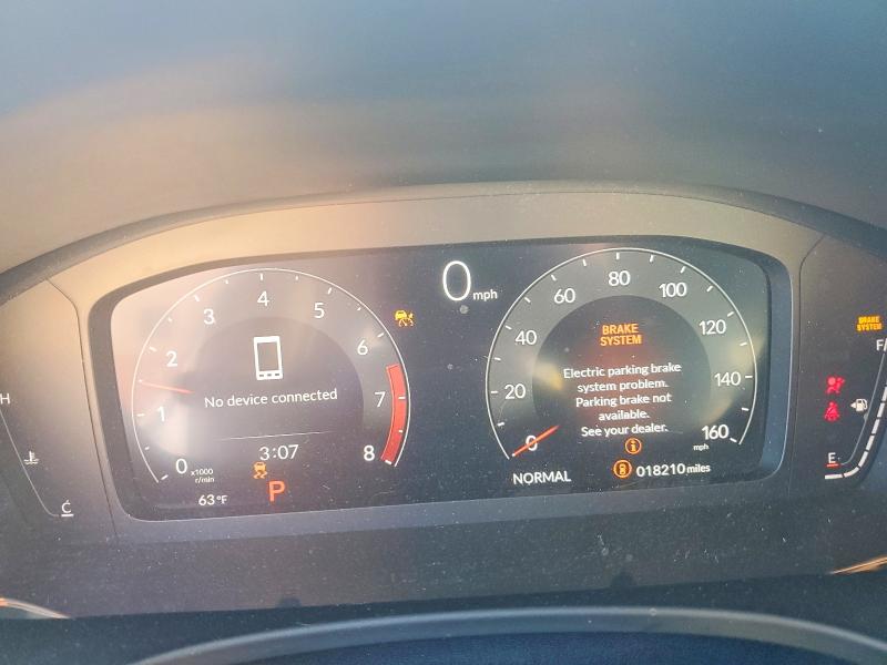 2025 Acura Integra VIN 19UDE4H66SA010243 COPART salvage auction — FRONT END, Sc - Cert Of Title-Salvage, sold $8,000 on 2026-07-10 (photo 9)