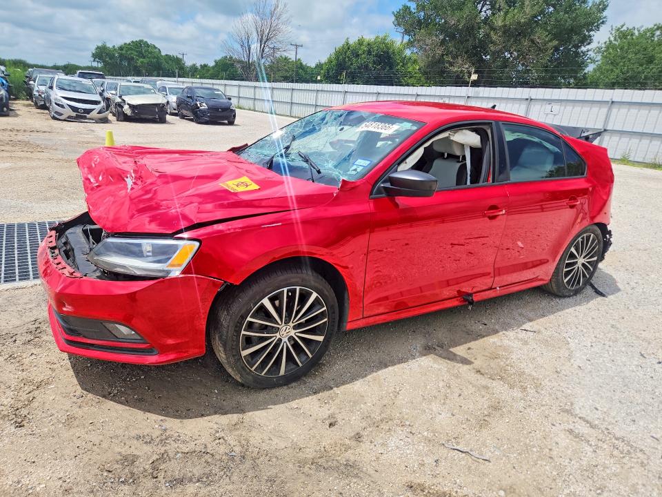 2016 Volkswagen Jetta VIN 3VWD17AJ7GM286366 COPART salvage auction — REAR END, Tx - Salvage Vehicle Title, sold $10 on 2026-07-09 (photo 1)