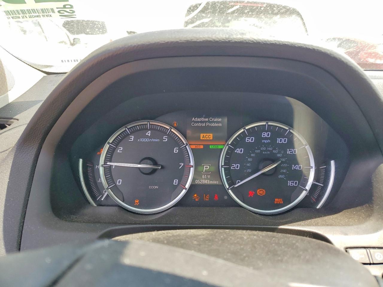 2019 Acura TLX VIN 19UUB3F40KA003342 COPART salvage auction — Front End, WV - SALVAGE CERTIFICATE, sold $6,800 on 2026-06-25 (photo 9)