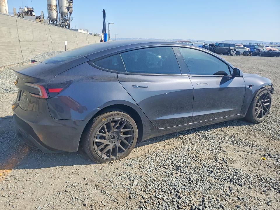 2024 Tesla Model 3 VIN 5YJ3E1EA6RF837002 COPART salvage auction — FRONT END, CA - SALVAGE CERTIFICATE, sold $9,300 on 2026-07-28 (photo 3)