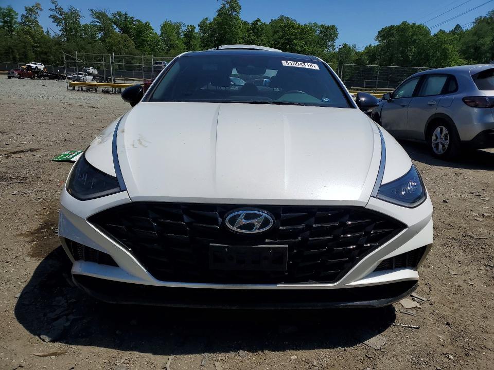 2021 Hyundai Sonata VIN 5NPEJ4J26MH132134 COPART salvage auction — REAR END, MD - CERT OF SALVAGE > 75% DAMAGE, sold $3,000 on 2026-07-10 (photo 5)