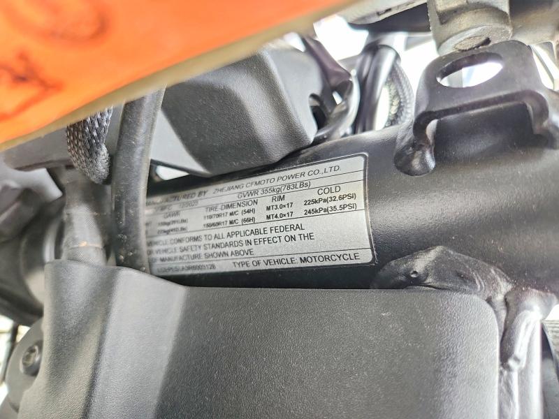 2024 Cf moto 450ss VIN LCEPESLA3R6003128 COPART salvage auction — SIDE, VA - CERT OF TITLE - SALVAGE, sold $1,200 on 2026-07-02 (photo 8)